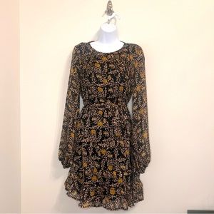 Fabrik Long Sleeve Floral Dress